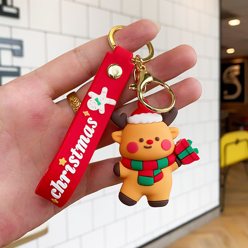 古典的なサンタクロースのキーホルダークロスボーダーストラップバッグアクセサリー自動車チェーン小商品カップル小プレゼント卸売り|undefined