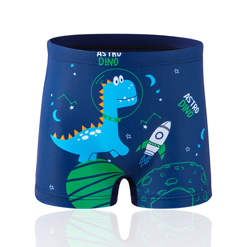 Children's swim trunks for boys, middle and small children, multi-color cartoon animal flat-bottom swimming trunks and beach pants, factory wholesale