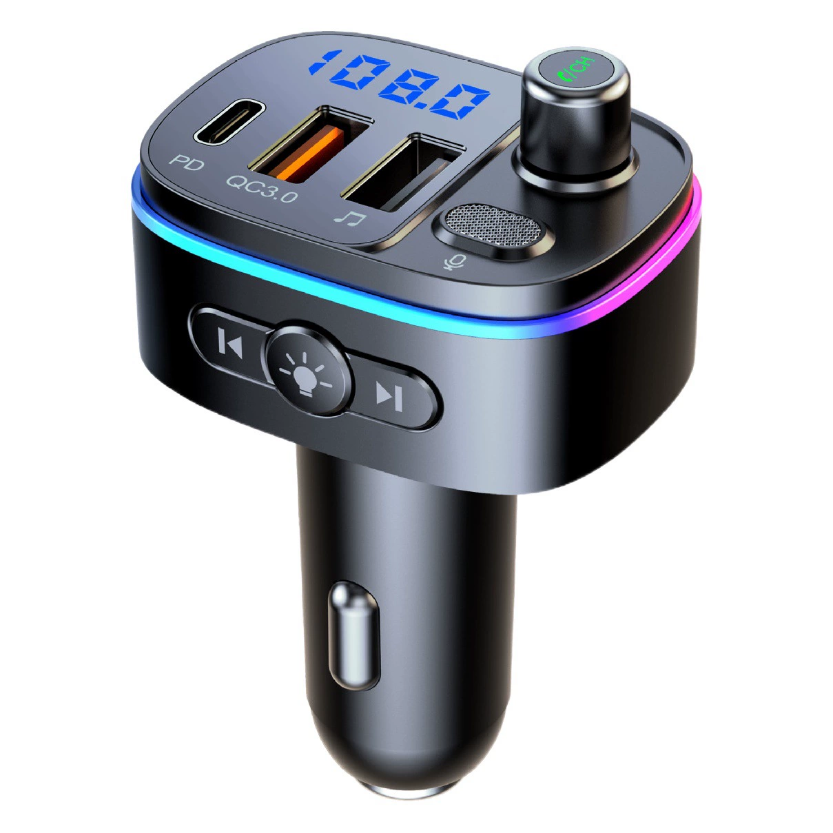 Автомобильный Bluetooth MP3-плеер для международных поездок с функцией звонков без потерь, быстрая зарядка для автомобиля, автомобильное зарядное устройство QC3.0 USB