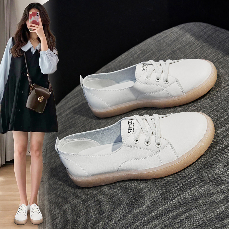 ZHR White Shoes Women's 2023 New Lightweight Casual Flat Shoes Ins Trendy Fashion All-Match Jelly Bottom Shoes Explosions ZHR White Shoes Women's 2023 New Lightweight Casual Flat Shoes Ins Trendy Fashion All-Match Jelly Bottom Shoes Explosions