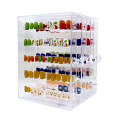 IYR7甲片防塵收納盒透明亮片展示盒美甲店指甲貼片作品展示盒時尚