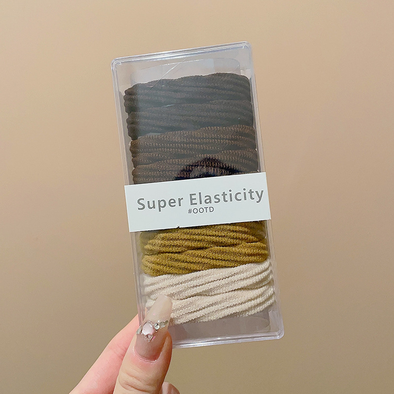 Cuerdas de cabello de alta elasticidad sin costura, anillo de cabello de cola de caballo, cuerdas de cabello de correa femenina, cuerdas de cabello de bola simple, cubierta de cuero cabelludo