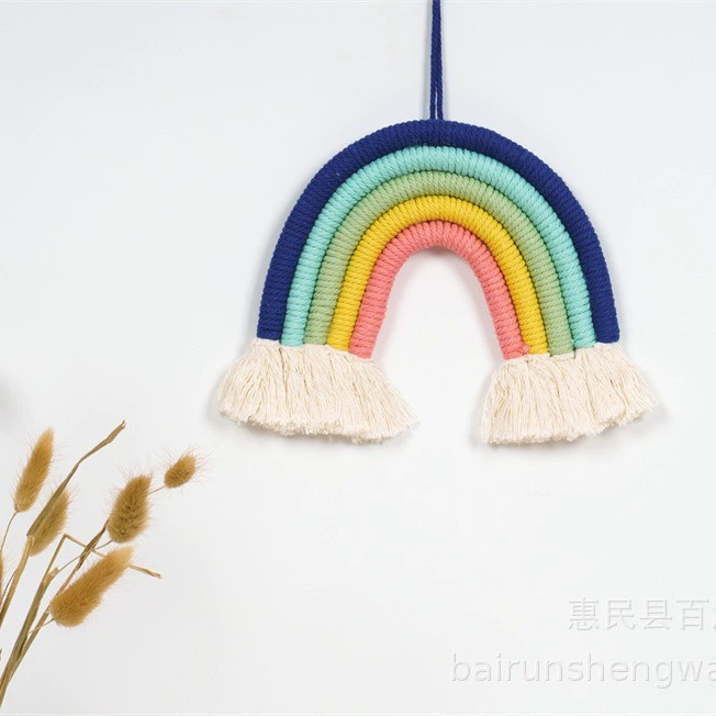 Rainbow brand woven pendant, Nordic style