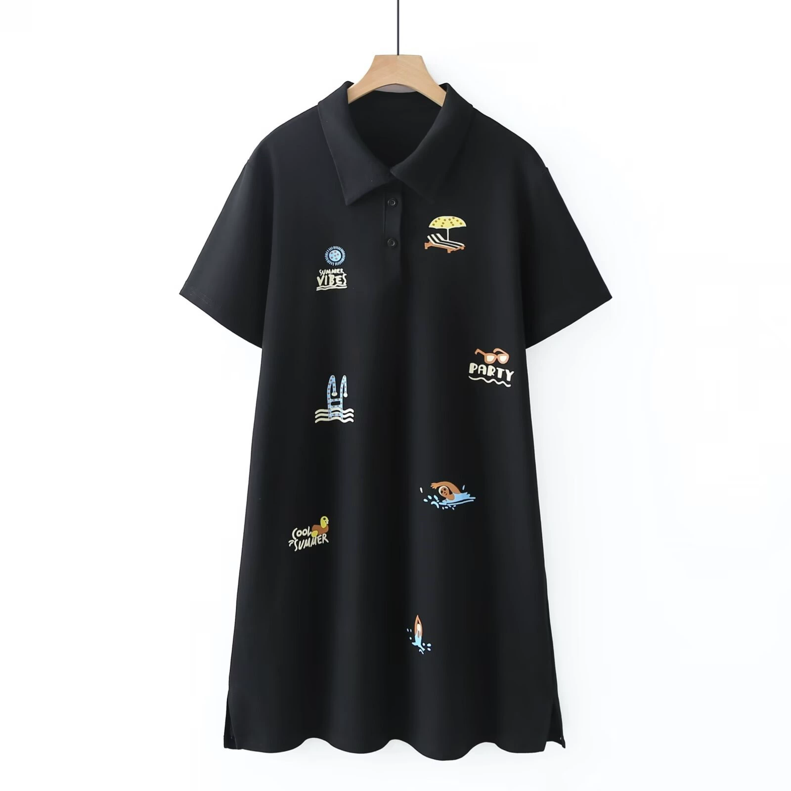 100kg женское платье больших размеров с воротником-поло и принтом, модная утягивающая юбка феи, уменьшающая возраст, 2517