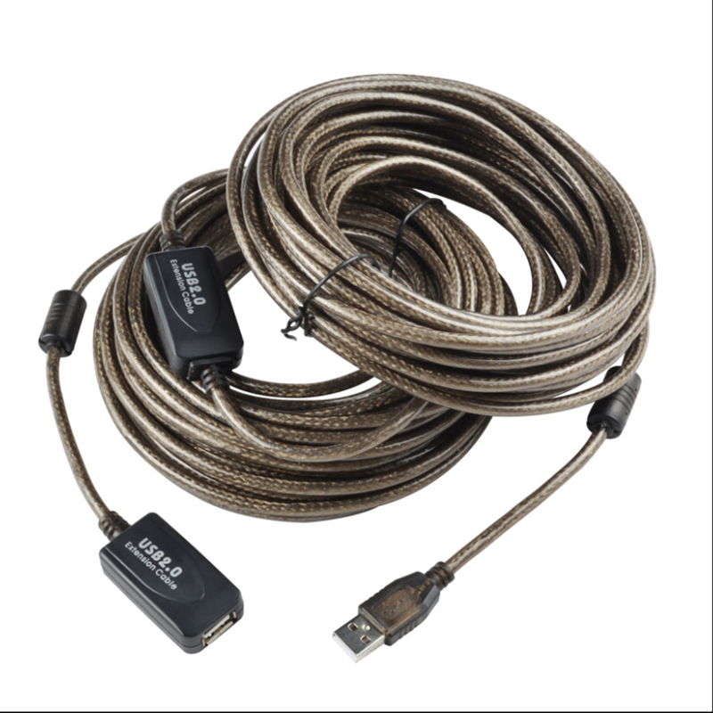 Cable de extensión USB2.0 5m Amplificador de señal A / F Cable de datos macho a hembra con cable trenzado de chip 10m