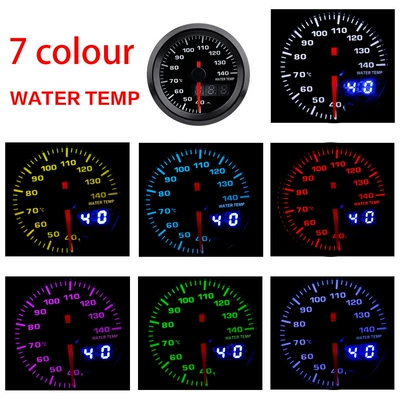 Avtomobil su temperaturu ölçən, LED ikili displey, 12V universal, yarış avtomobilləri üçün