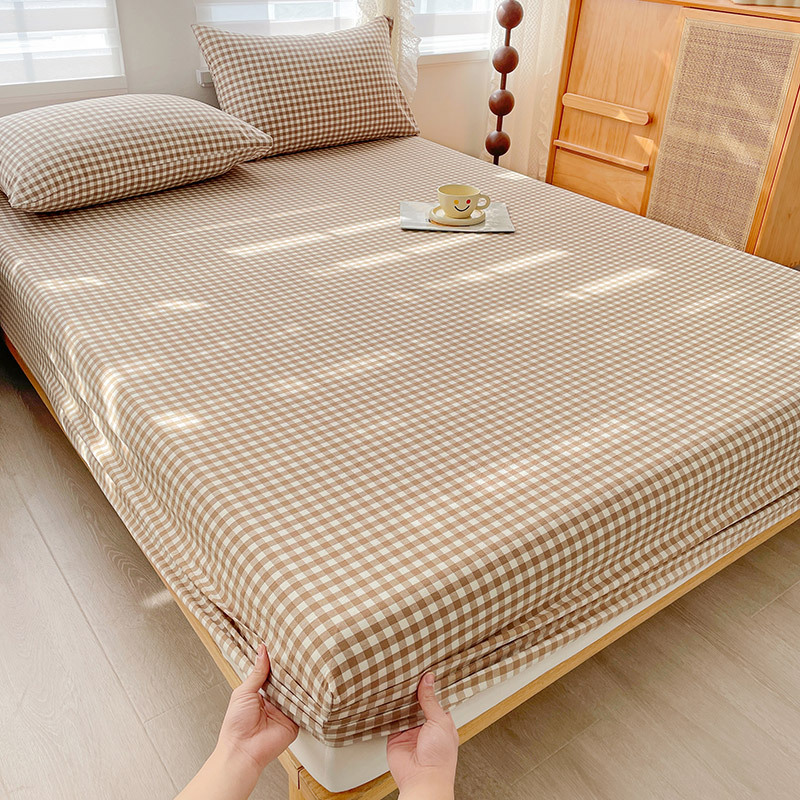 2024 nueva clase A de algodón teñido en hilo de algodón lavado funda de almohada para estudiantes