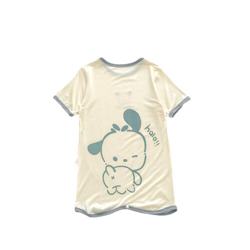 Baby Girl One-Piece Sleep Suit Summer Short Sleeve Little Girl Pajamas Baby Children Anti-Kick Blanket Air Conditioning Home Clothes