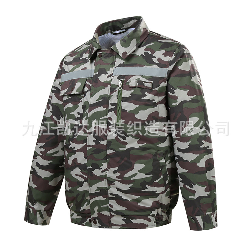 Verano transfronterizo nueva ropa de ventilador de camuflaje herramientas de manga larga refrigeración inteligente taller de fábrica de refrigeración seguro laboral ropa de soldadura