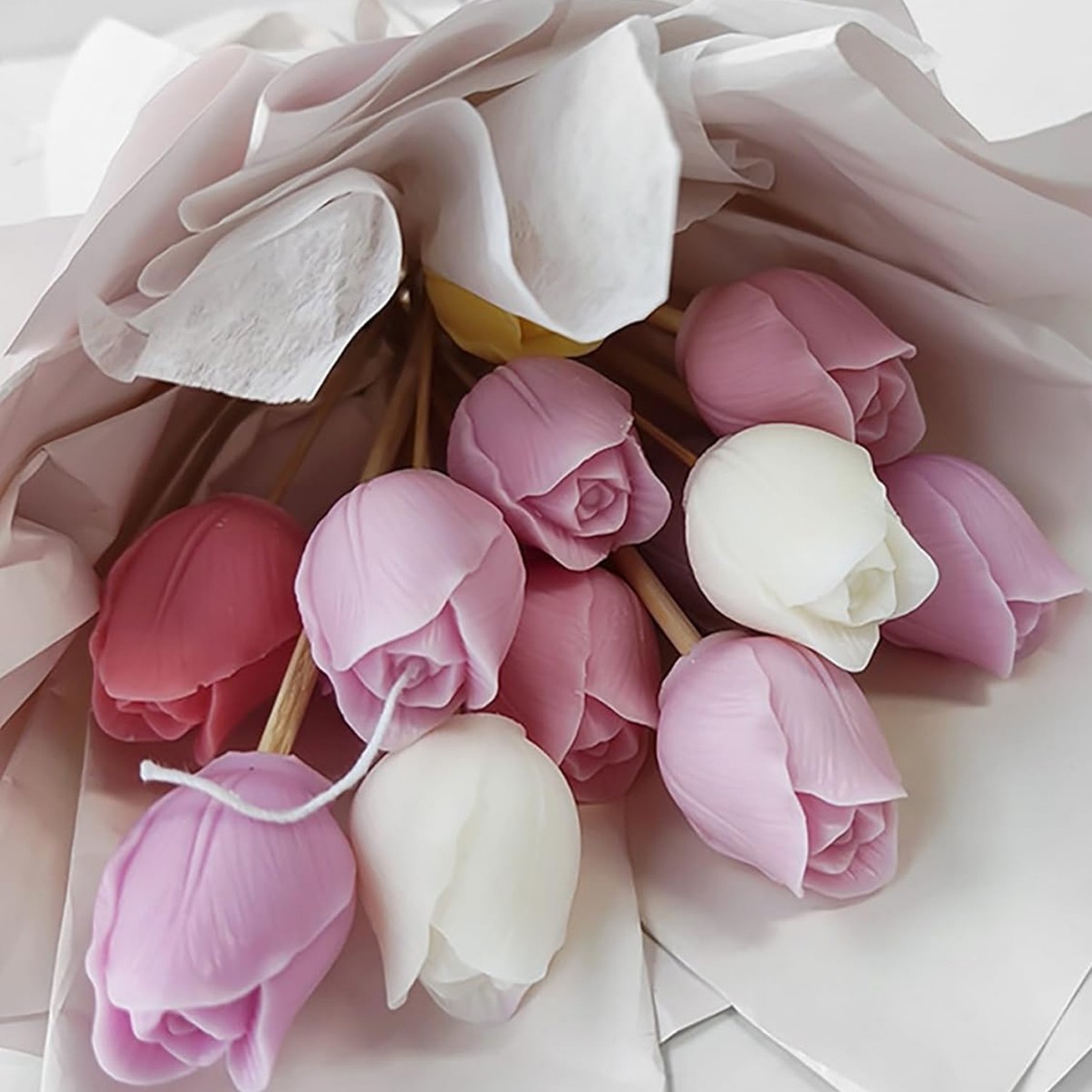 Transfronterizo exclusivamente para el día de San Valentín, bricolaje, tulipanes, velas de aromaterapia de flores, sensación de atmósfera, regalo de vacaciones, tarjeta