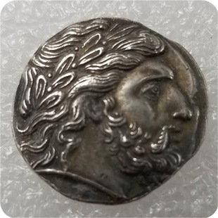 Antique Crafts Greek Coins Copper Plated Silver Old Silver Dollar Silver Round Wholesale # 3397