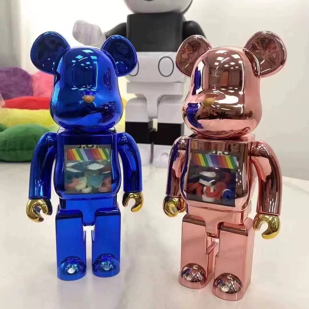 Bearbrick Violent Bear 1000%Plating Tide Playing Bear Hand -Office Toys Home Locker Ladder Van Gogh Qianqiu