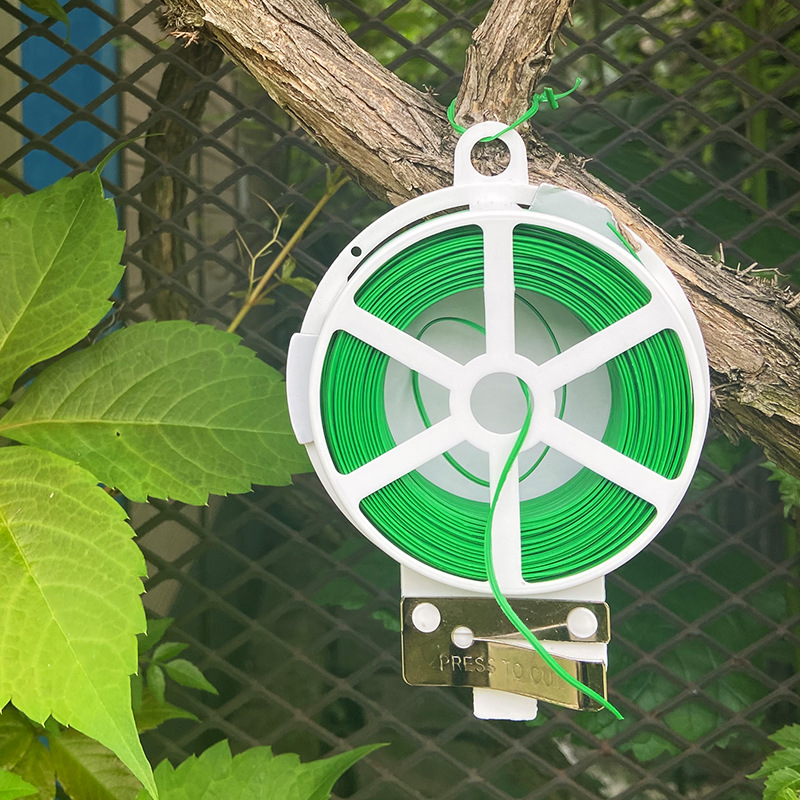 园艺扎带包塑扎线铁丝带剪扎线月季爬藤植物固定绳捆扎带绑花支架