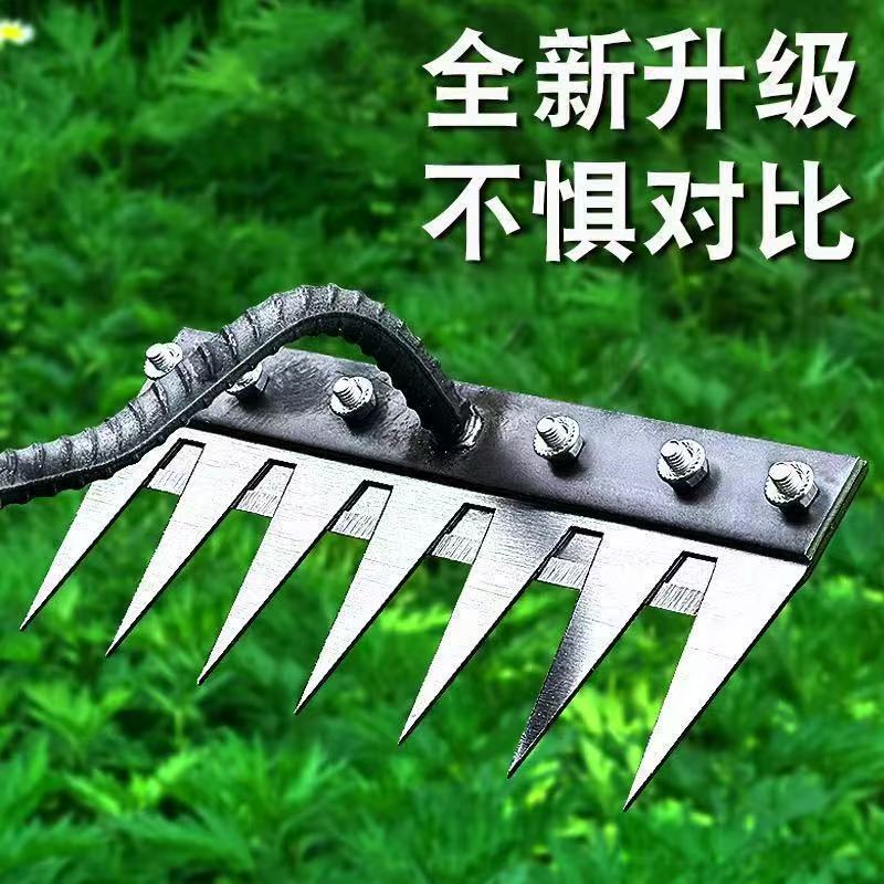 多功能可撤卸钉耙翻土锄头农用家用搂草耙除草工具多用途除草神器|undefined
