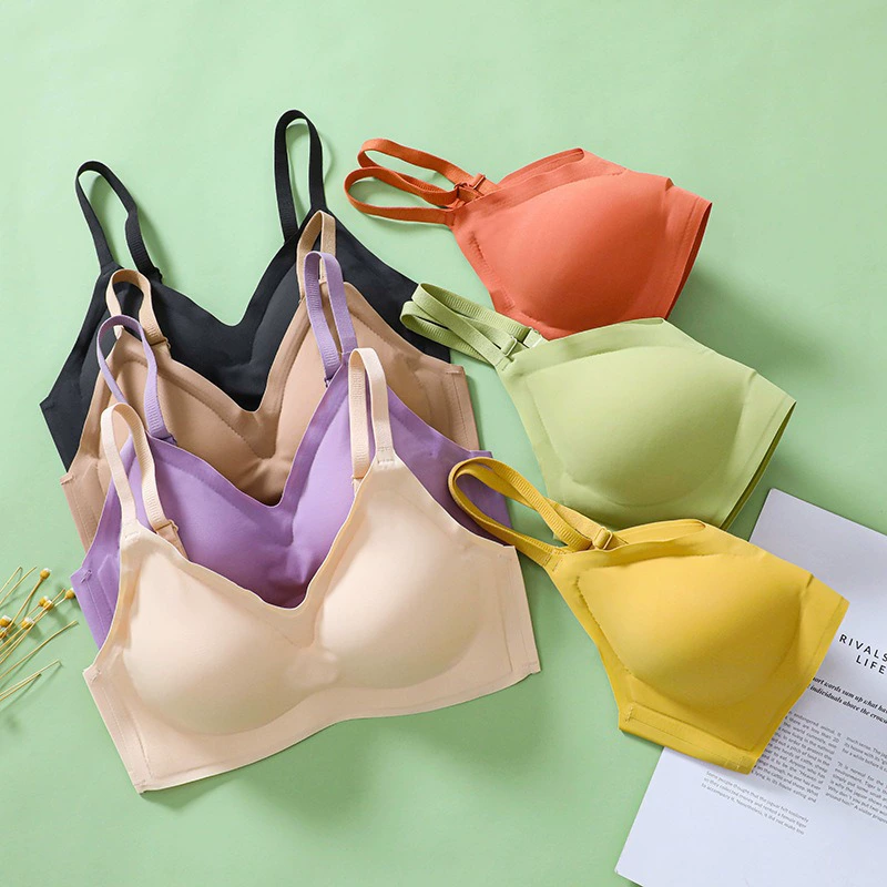 Простой сплошной цвет тонкий латексный подтяжка нижнее белье женское без стального кольца