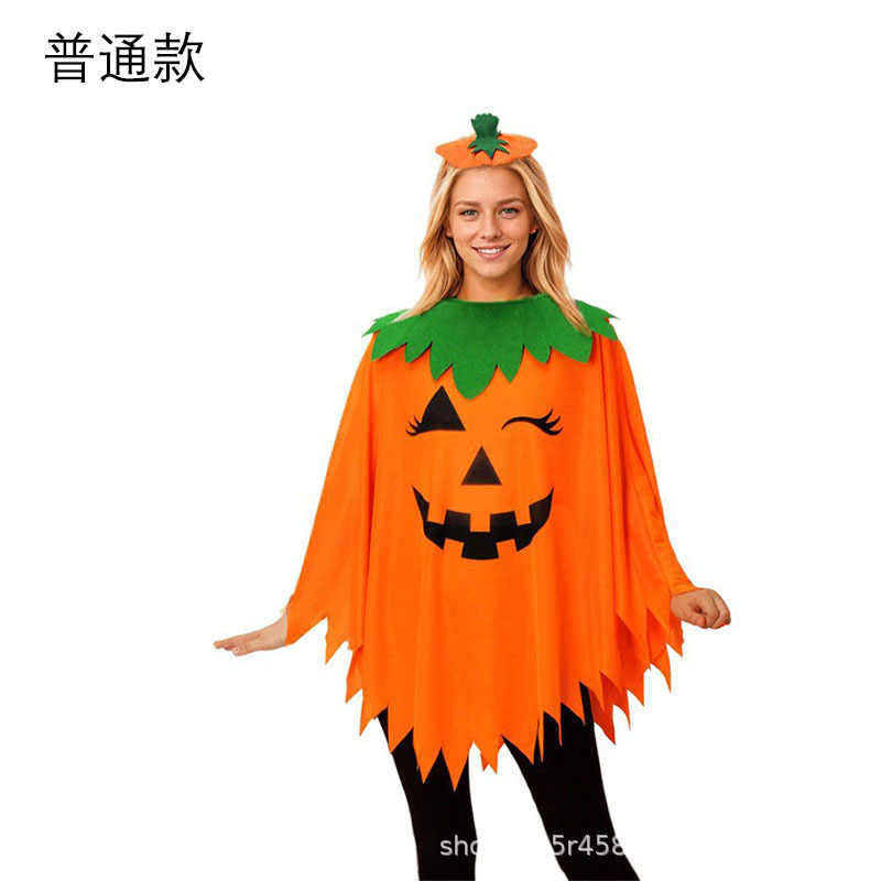 ハロウィンカボチャコスチューム子供用発光大人のコスプレcosヘッドバンドキャンディーバッグカボチャマントマント|undefined