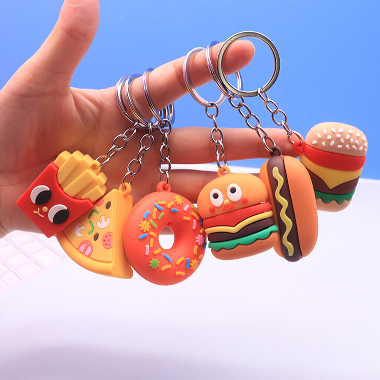 Cute Food Silica Gel Children Unisex Bag Pendant Keychain display picture 2