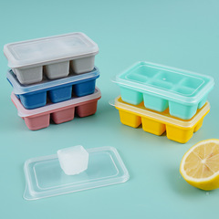 2021 Summer 6-Grid Mini Soft Bottom Easy Demolding Ice Cube Kitchen DIY Ice Mold Silicone Base 3-Piece Set Manufacturer