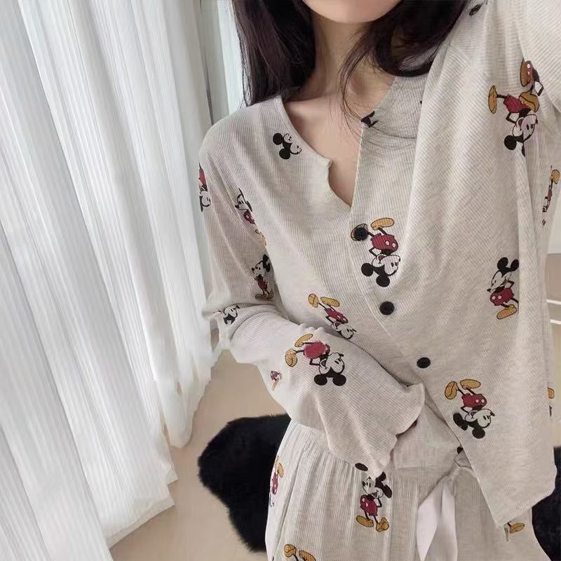 2025 パジャマ女性の夏のパジャマ薄い長袖スーツは家の服の外で着用できます大きいサイズのクールなズボン Douyin|undefined