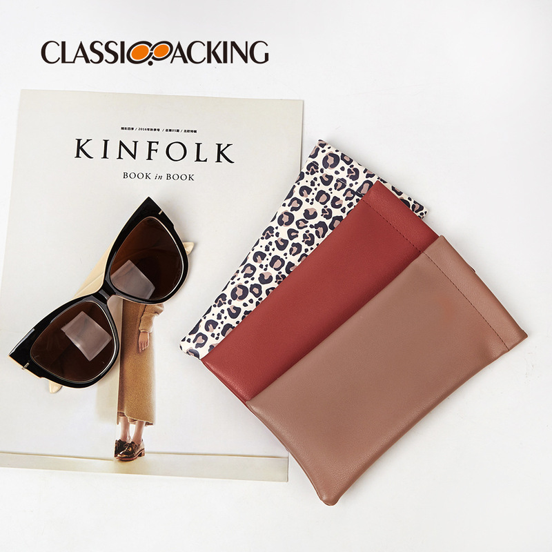 Amazon explosions pu glasses storage bag portable automatic opening and closing bag anti-scratch anti-wear shrapnel glasses bag wholesale