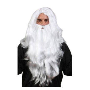 Santa Claus Dress-up Super Thick Santa Claus Head Set Beard Wig White Beard Wig suit Foreign Trade