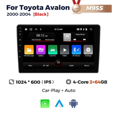 Suitable for Toyotaavalon2000-2004 DVD Navigation - black-m95s-264-quad-core-wifi-version