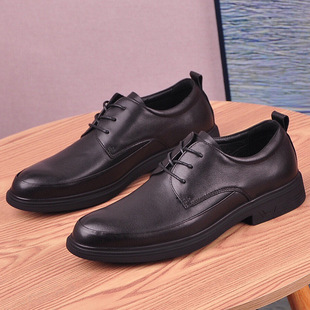 Foreign trade new genuine leather business formal leather shoes men's thick bottom breathable versatile office shoes bridegroom wedding shoes