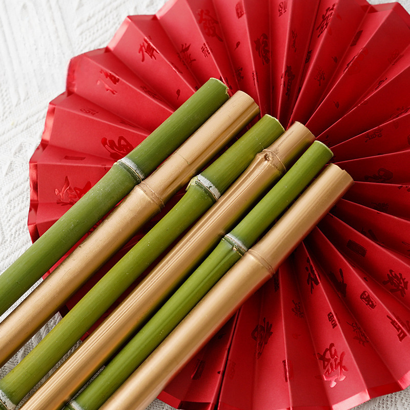 金色竹竿金竹子装饰批发年宵花花盒礼物礼品盒方盒配饰