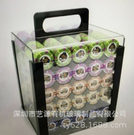 深圳厂家生产 亚克力透明1000码筹码箱 有机玻璃 娱乐场用品