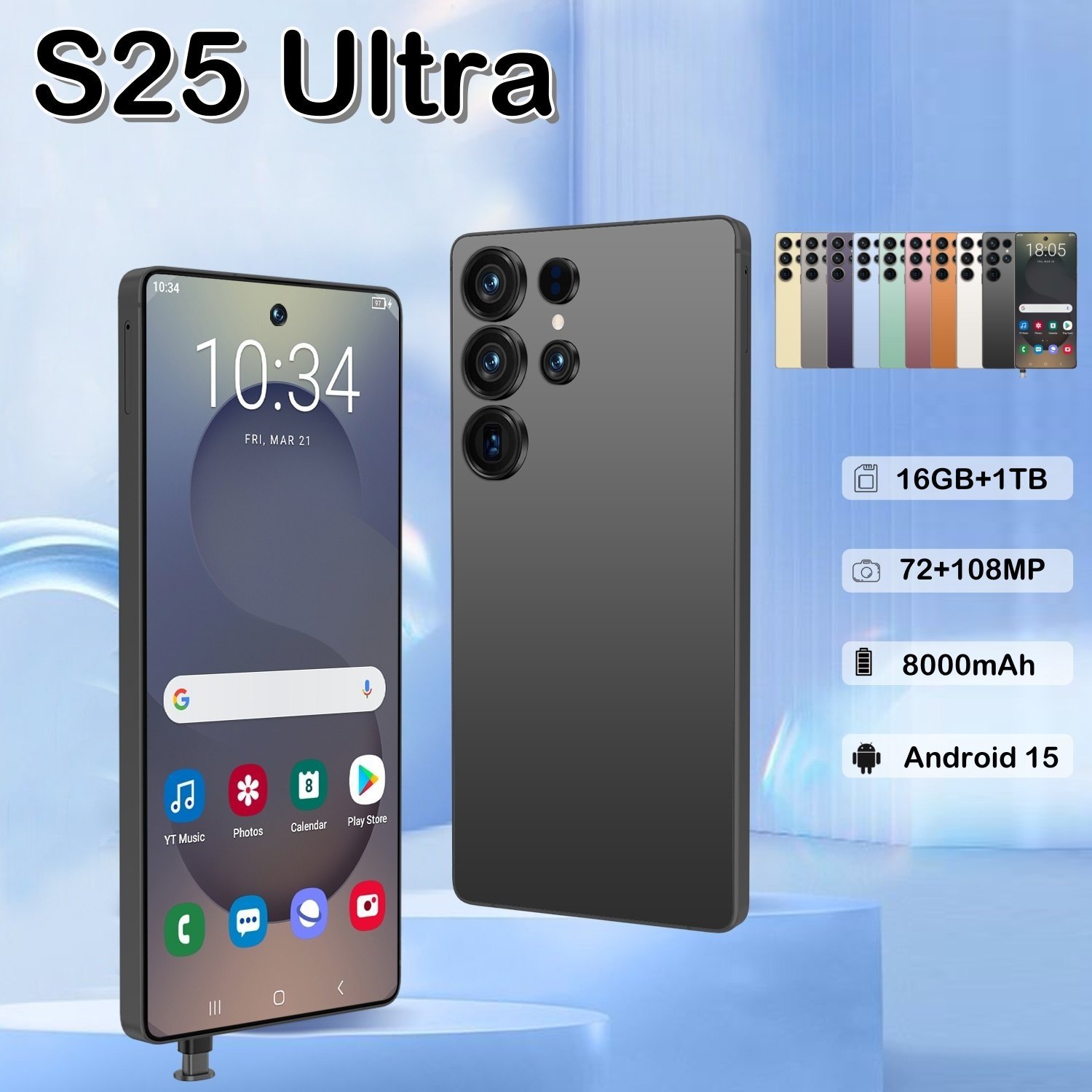 Teléfono Inteligente S25 Ultra 6.9 Pulgadas 16+1T Doble SIM Pantalla HD image 3