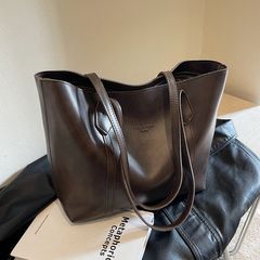 简约复古托特包包包女2025新款春季大容量百搭单肩包高级感通勤包
