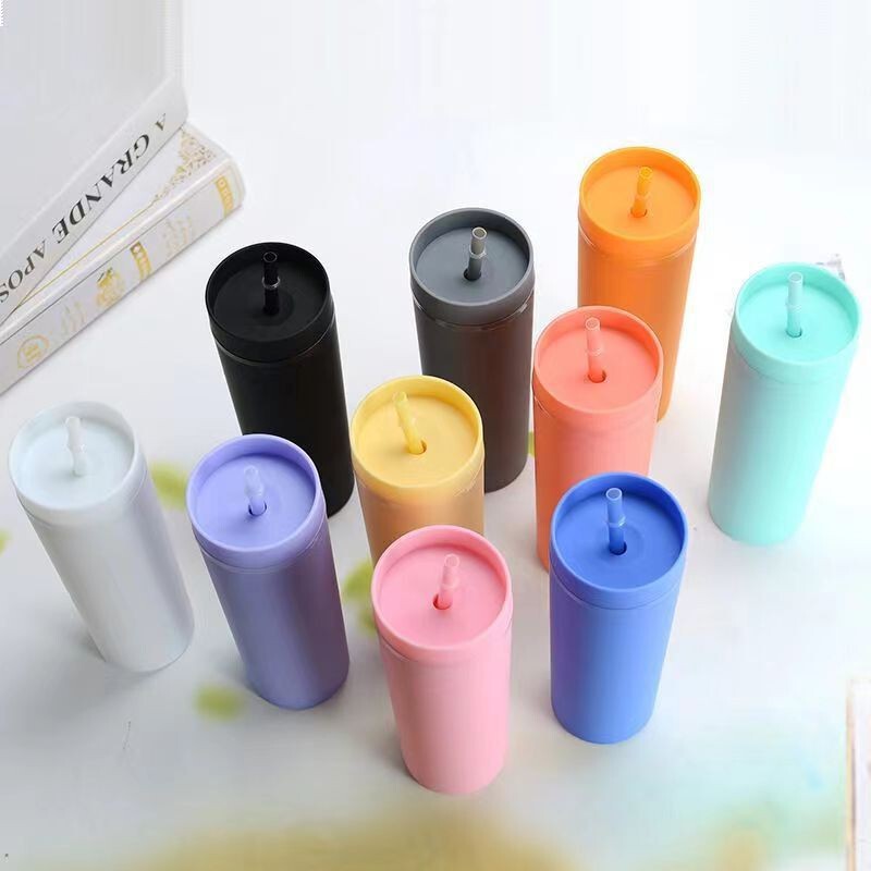 国境を越えたプラスチック製カップ、家庭用、おしゃれ、学生、アウトドア、女性用スポーツウォーターカップ、ストローカップ、プラスチック製携帯用、環境に優しい|undefined