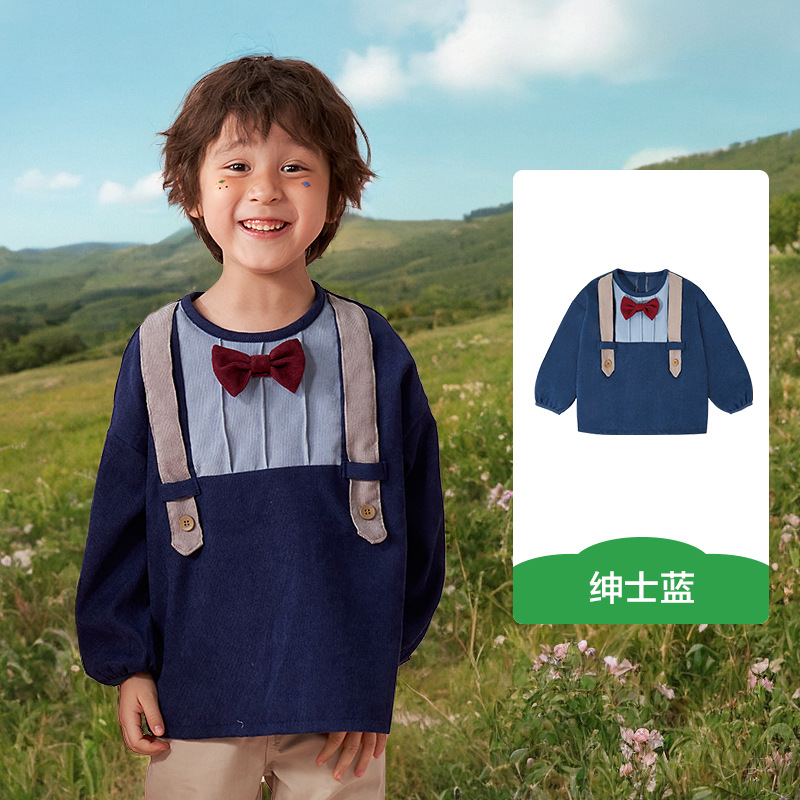 Kk árbol infantil bata impermeable comer babero niños y niñas kindergarten bebé pintura anti-desgaste anti-sucio delantal