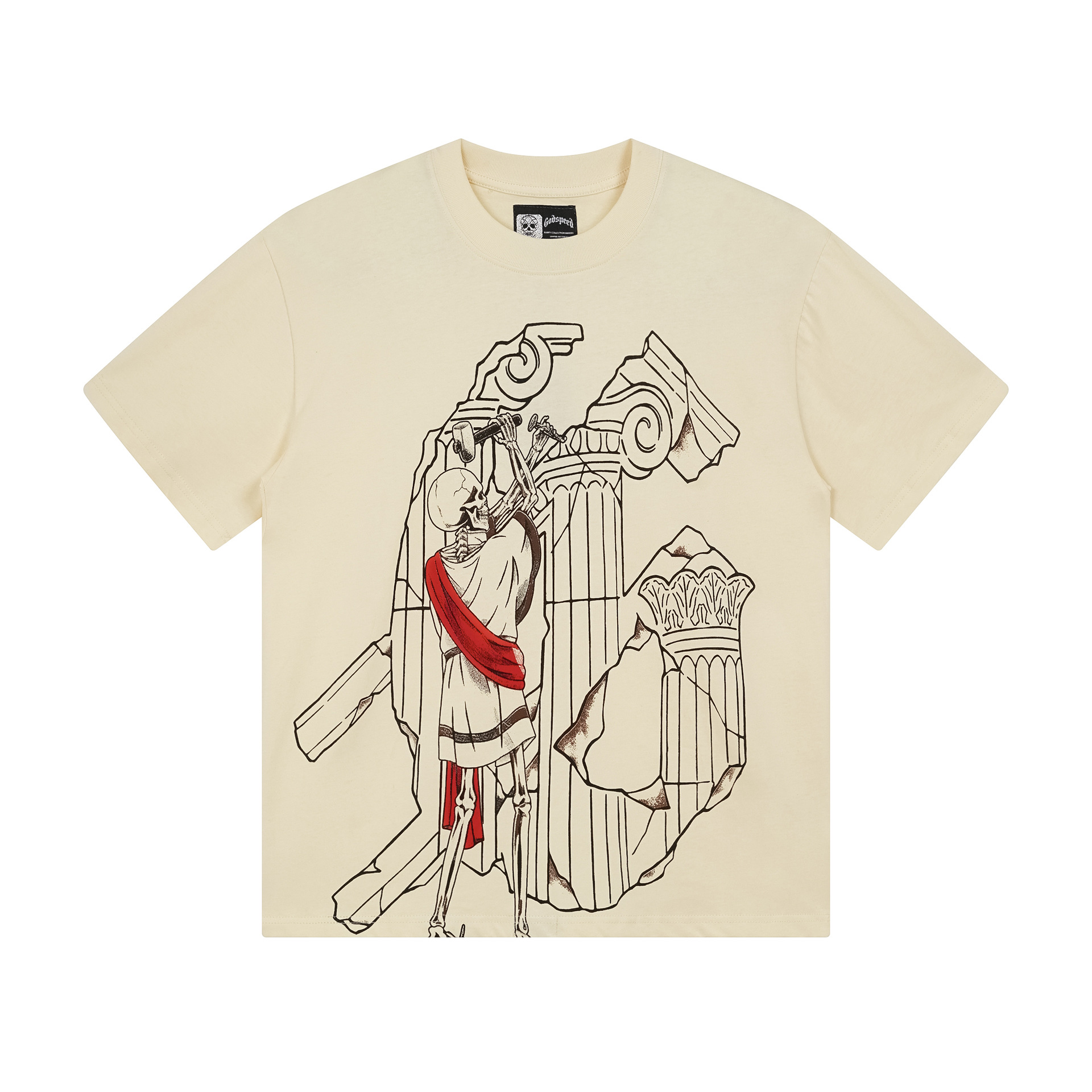 Al por mayor transfronterizo MideaGO Skull Metal Rock Band Robot camiseta de base de algodón suelta camiseta de manga larga