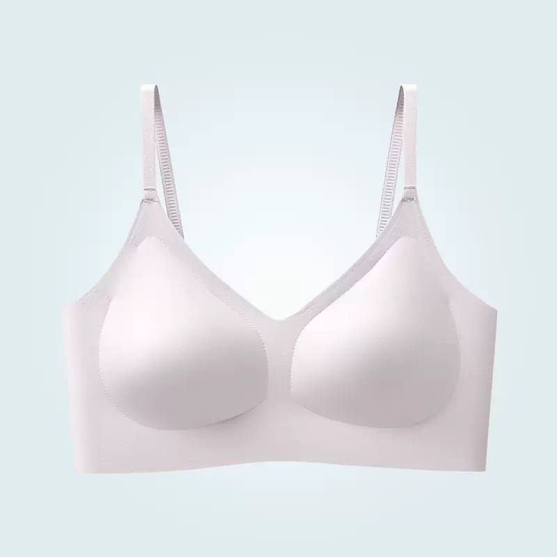 Taza fija sin marcas de belleza de espalda ropa interior para mujeres pechos pequeños colapse tipo chaleco de pecho sin anillo de acero anti-caída sujetador deportivo