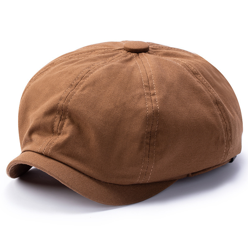 Vintage Retro Beret Japanese Style Unisex Versatile Plain Solid Color Newsboy Hat British Painter Hat Trendy