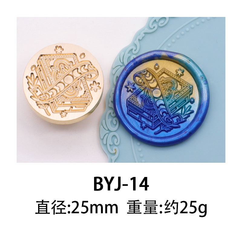 Sello de pintura de fuego de color europeo sello cabeza serie temporada de graduación cabeza de cobre cera de sellado de sobres patrón de producto terminado confeccionado fábrica al por mayor