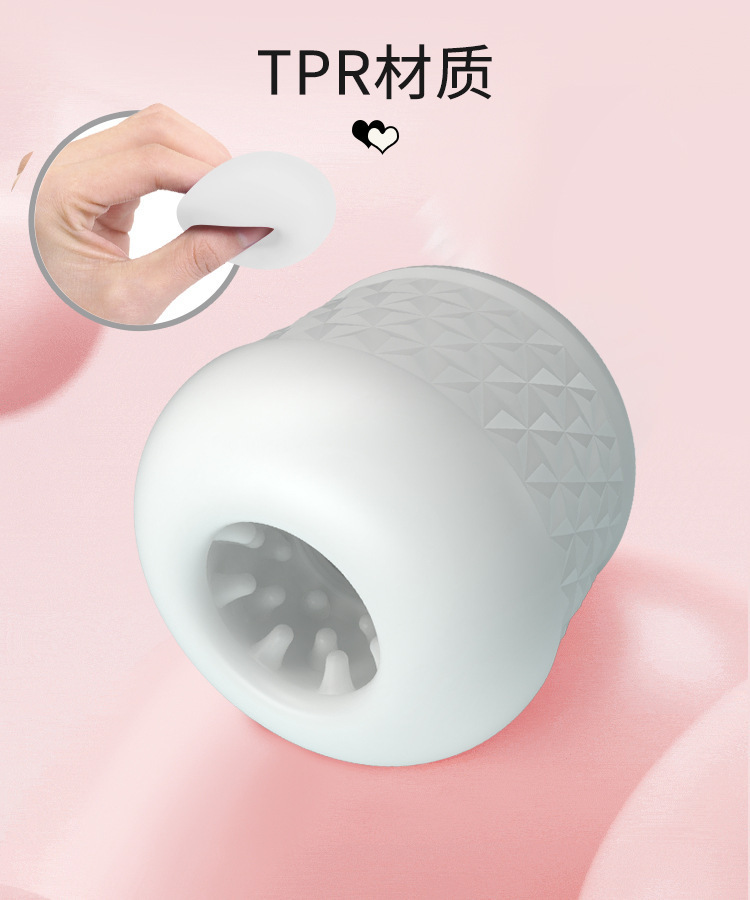 Patila Through-Type Manual Masturbator Cup, TPE Textured Sleeve, Compact 60mm Design — detail image 4