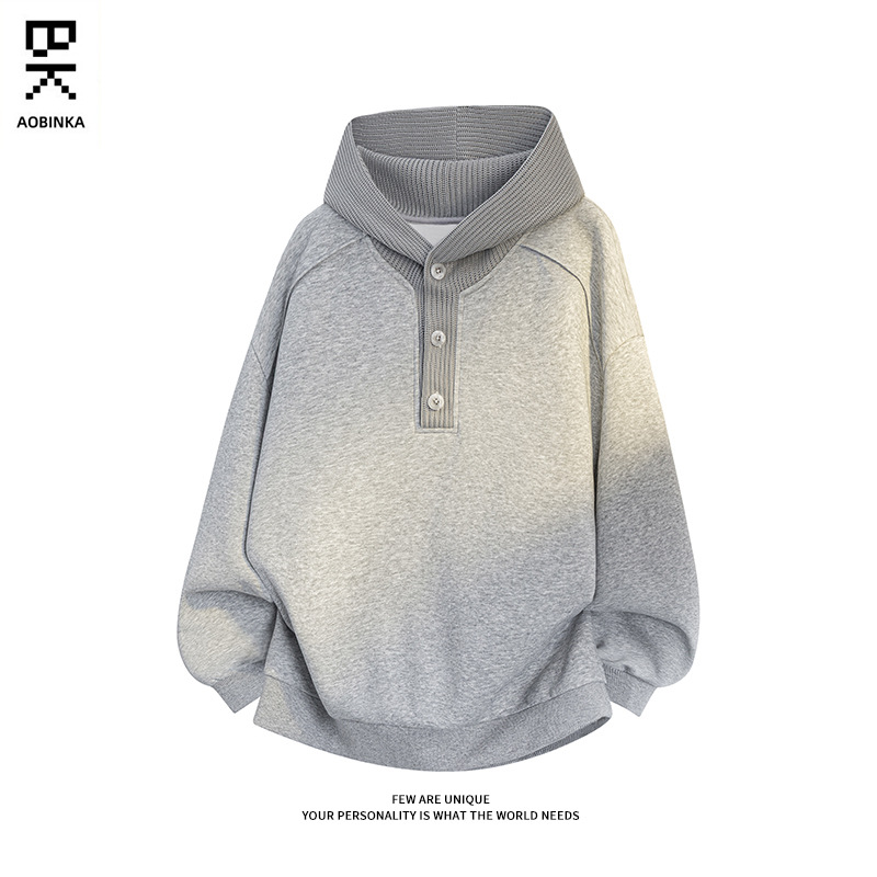 Knitted autumn hoody