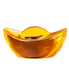 黄水晶元宝七彩小元宝家居招财客厅中式装饰乔迁之喜礼品玄关礼品