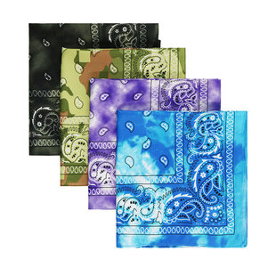 [Customization] New amoeba square scarf polyester printed scarf handkerchief hip hop Hip Hop Hip Hop scarf customization