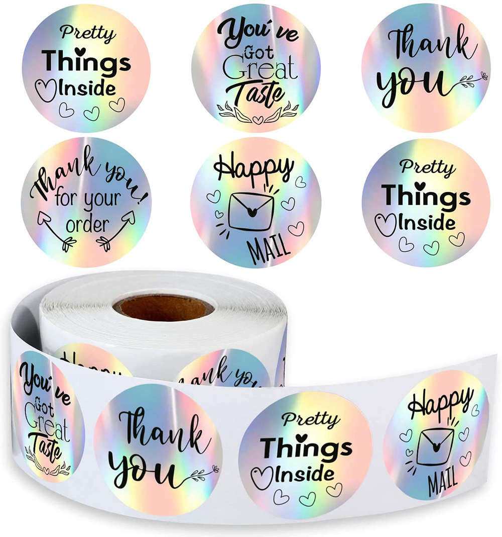 Rainbow Laser Commercial Decorative Sticker Labels display picture 1