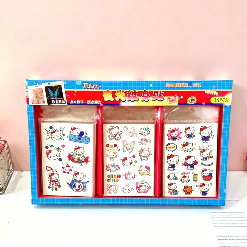 High-Appearance-Value Kitty Glow-In-The-Dark Tattoo Stickers, Cute Cartoon Waterproof Baby Stickers, Washable Fluorescent Tattoo Stickers High-Appearance-Value Kitty Glow-In-The-Dark Tattoo Stickers, Cute Cartoon Waterproof Baby Stickers, Washable Fluorescent Tattoo Stickers
