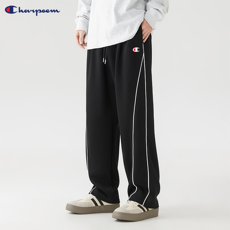 Champion Graffiti Casual Pants Men's 2024 Autumn and Winter New Straight Loose fleece-lined Sports Pants Trendy Brand Pants