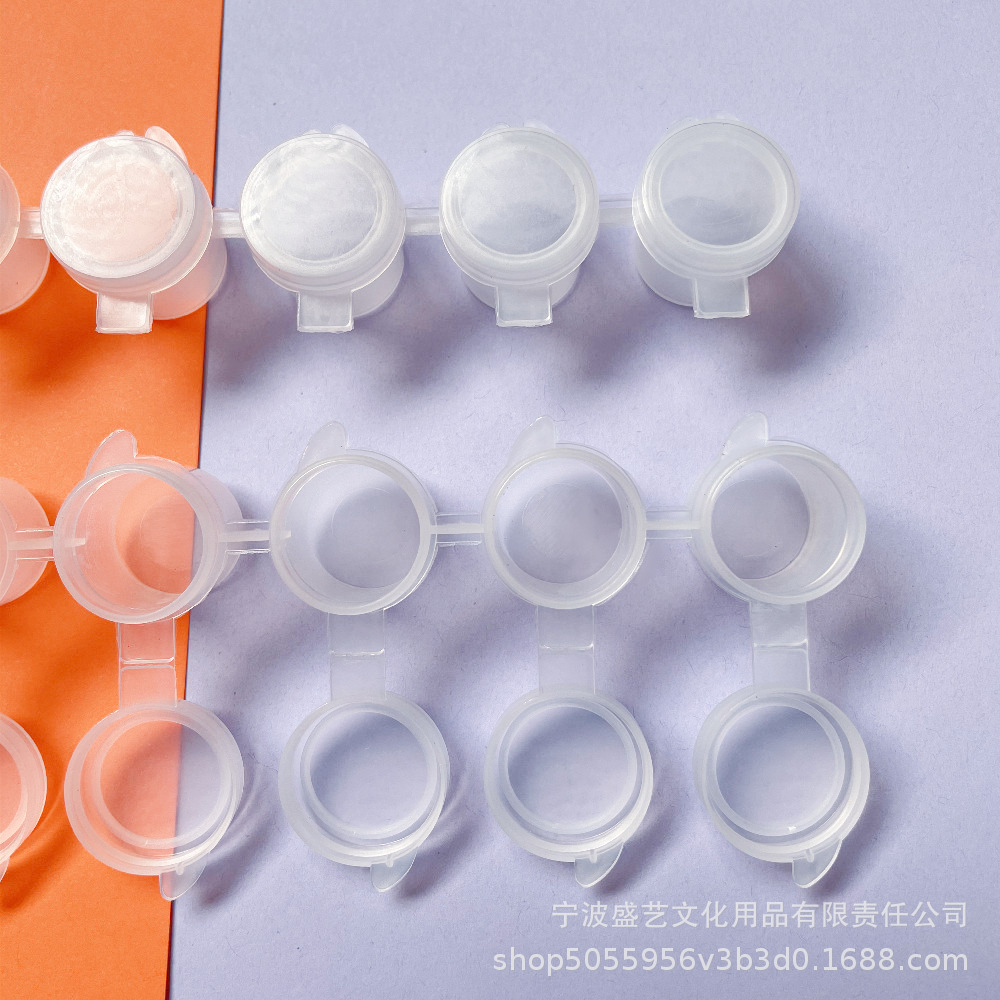 厂家2/3/5ml六连颜料空盒水粉水彩丙烯颜料条数字油画多连颜料盒