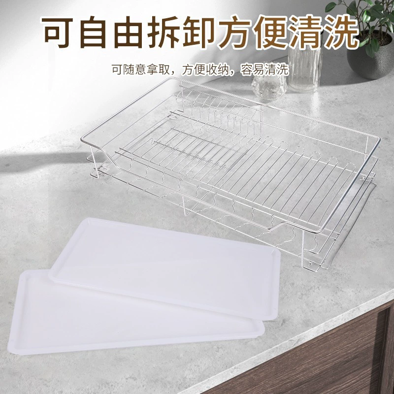 兆贝 Cabinet pull basket stainless steel double-layer drawer-type kitchen dishes kitchen cabinet buffer damping storage seasoning pull basket