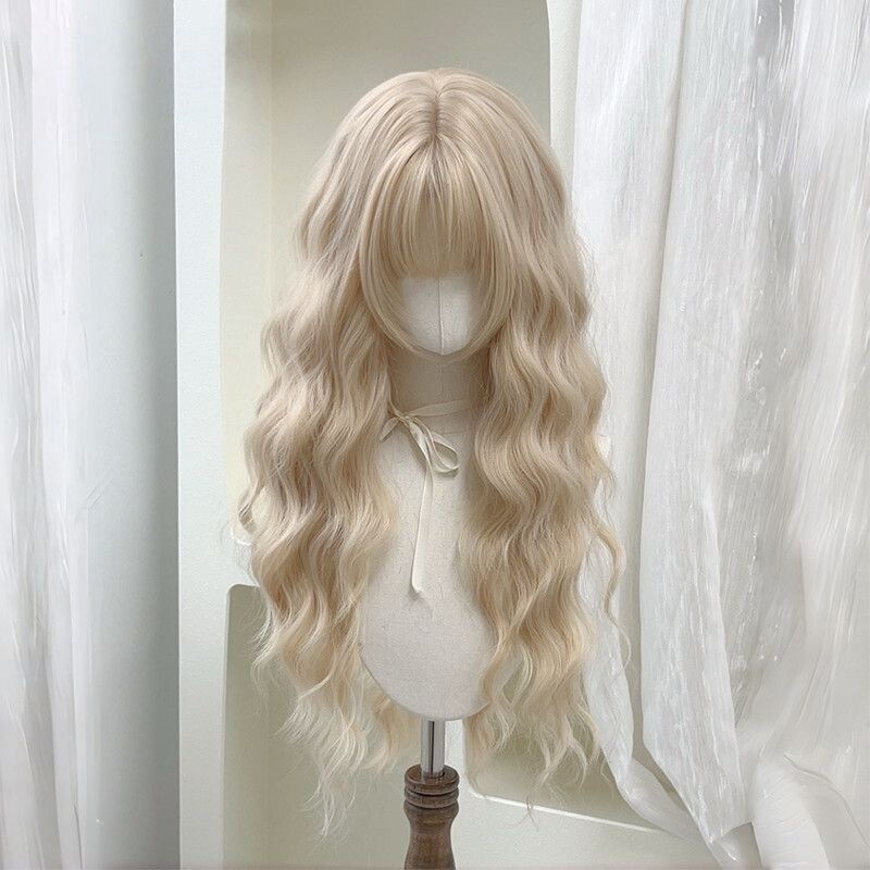 【Platinum Barbie】Artistic Wig Cream Gold Wool Curl Wig Set Lolita Daily High-Density Full Wig 【Platinum Barbie】Artistic Wig Cream Gold Wool Curl Wig Set Lolita Daily High-Density Full Wig