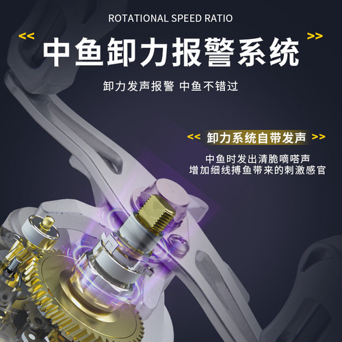  New White Spool Micro Casting Reel Droplet Reel 7.2:1 Gear Ratio Fishing Reel Cross-border Fishing Reel ET