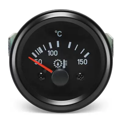 automobile instrument: panel: voltage, fuel level, Fahrenheit