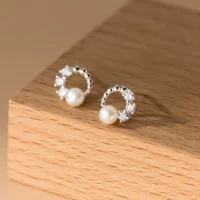 Ailuoqi S925 серебряные дизайнерские круглые серьги с синтетическим жемчугом в стиле ins, женские украшения для ушей M04063